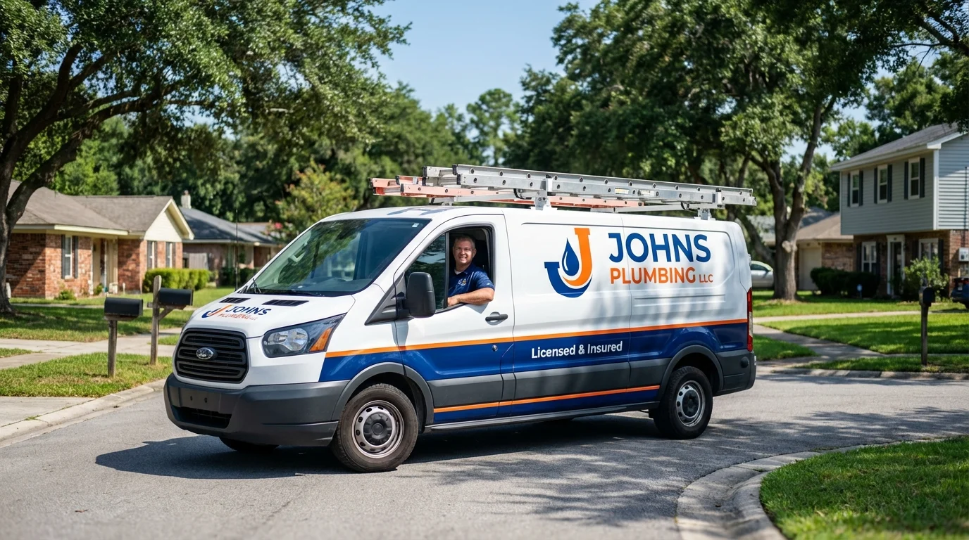 Johns Plumbing LLC service van in Mescalero, NM