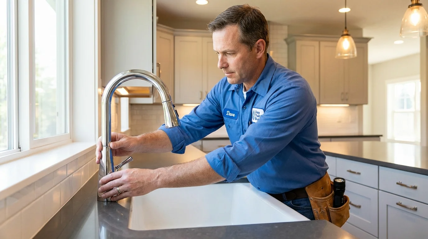 Kitchen faucet installation by Johns Plumbing LLC in Mescalero