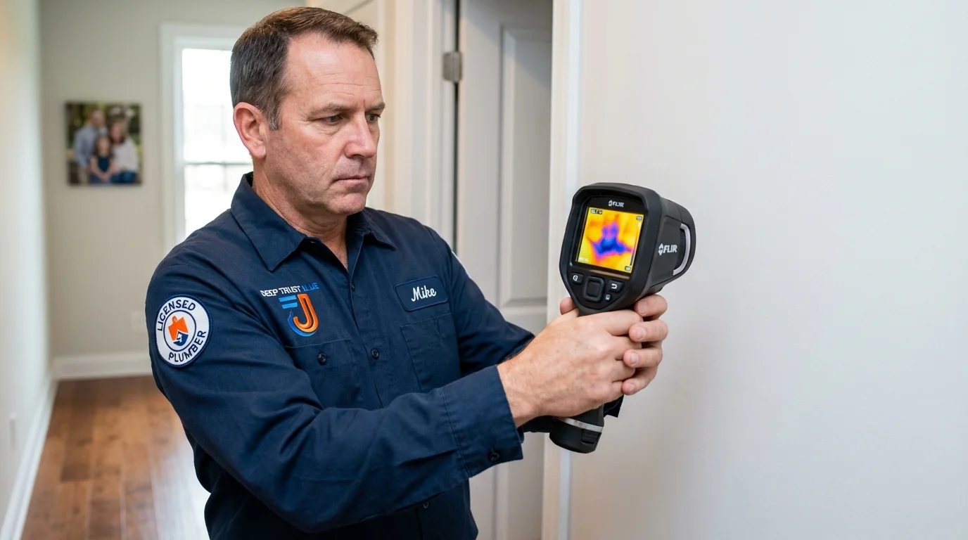Thermal imaging leak detection by Johns Plumbing LLC in Mescalero